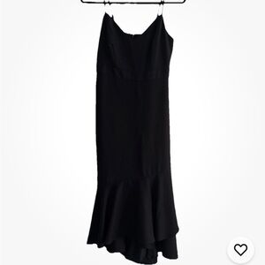 Banana Republic Black Midi Dress Strappy High low